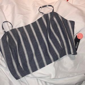 Striped cropped top